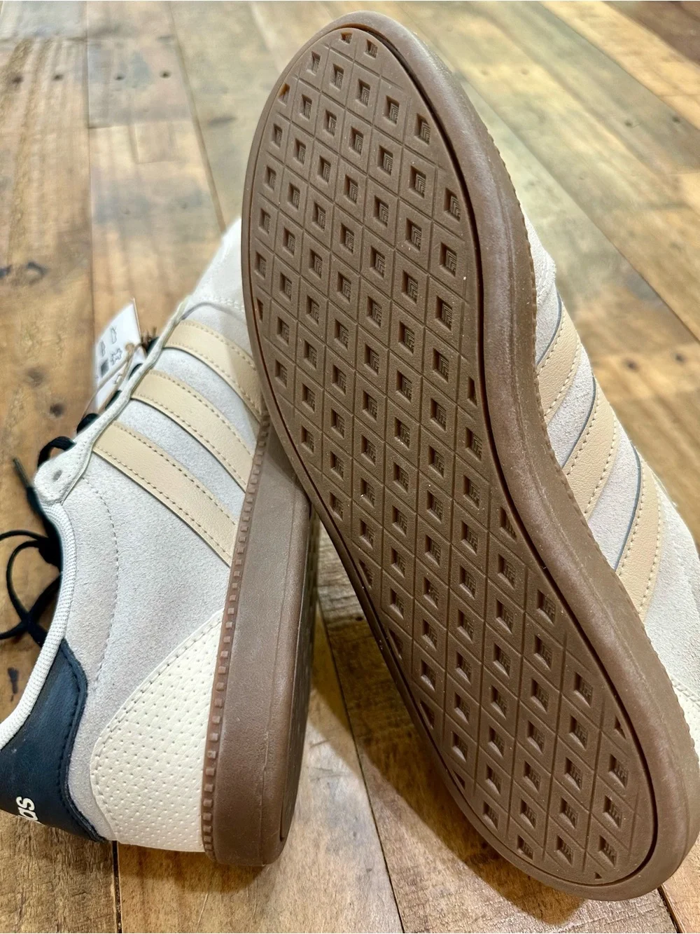 Unworn, Adidas Women's Cream and Black Sneakers
